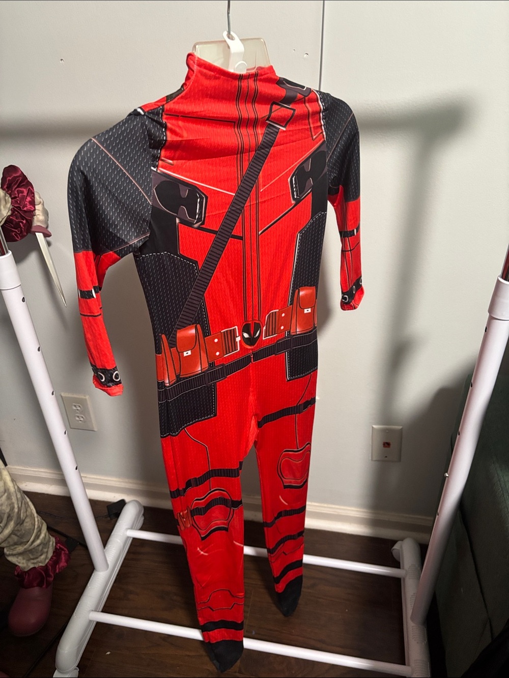 Deadpool Kids Red Costume Jumpsuit